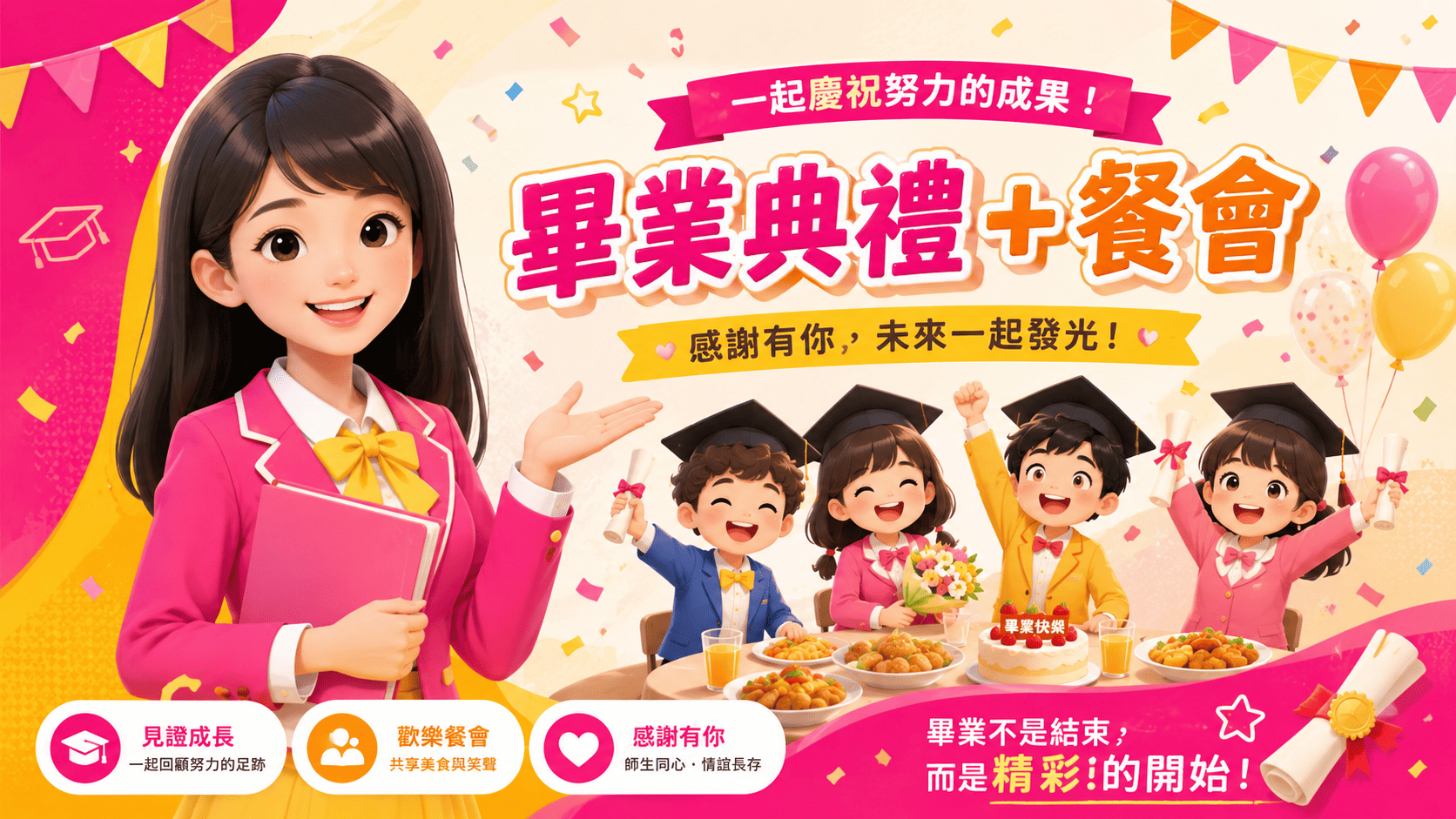 🎓畢業快樂!2026畢業典禮+歡樂餐會🥳 一起把回憶裝滿,把夢想帶走!