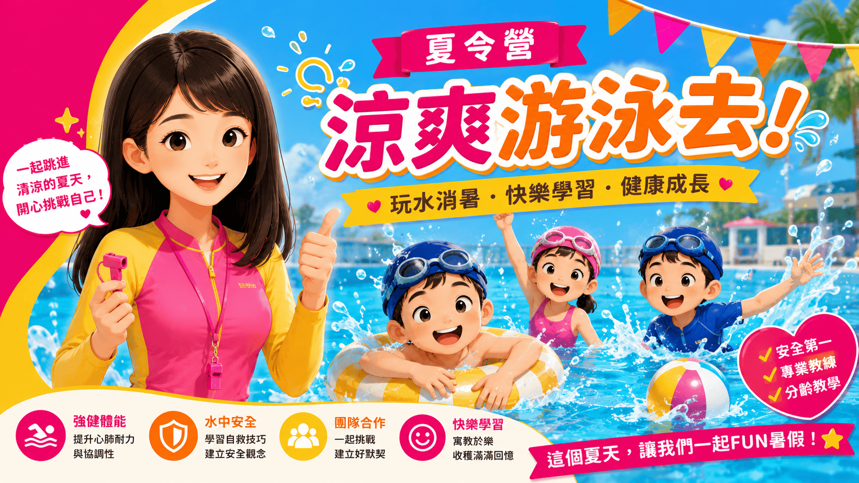 🏊 夏令營|涼爽游泳去!玩水消暑、快樂成長一整夏 💦☀️