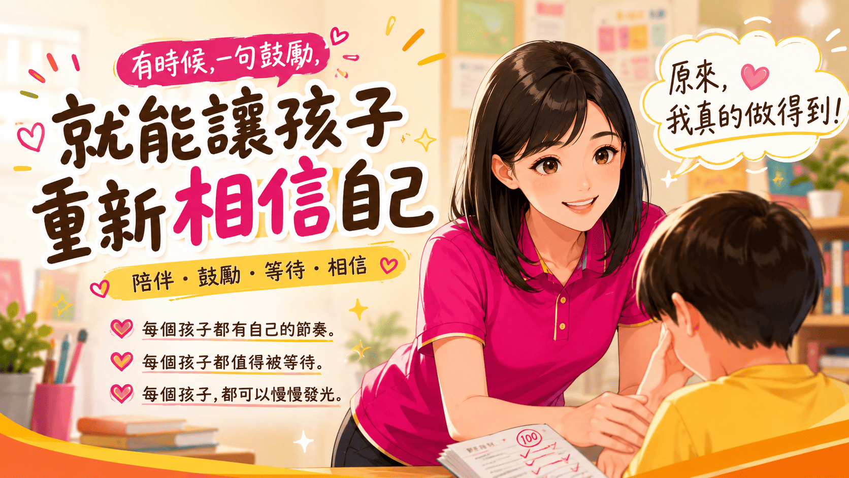 孩子沒自信怎麼辦?陪伴孩子找回學習信心,比分數更重要|卓越課輔 Mina