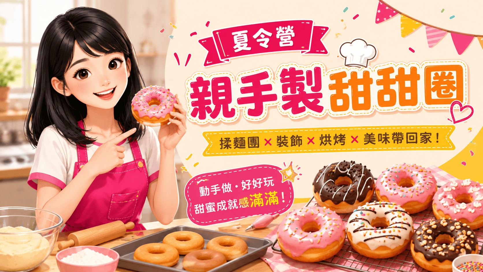 自己做的最香!夏令營親手製作甜甜圈,甜蜜又有成就感🍩