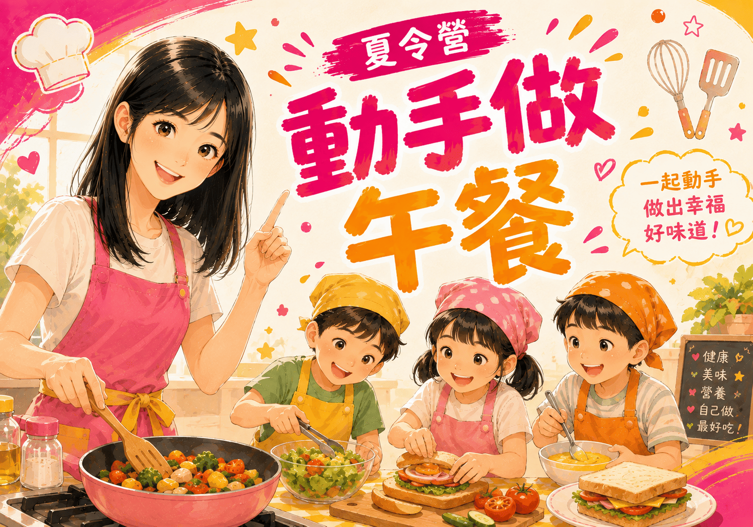 今天的午餐自己來!夏令營「動手做午餐」小小廚師開工啦🍳🍱